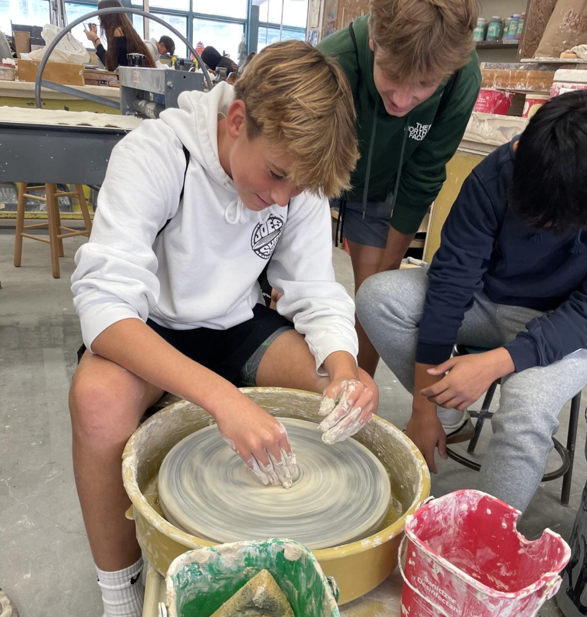 Students tried their hand at a variety of art electives, including 3D Art. Photo courtesy of Link Crew.